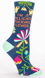 Blue Q Socks - Delicate Fucking Flower