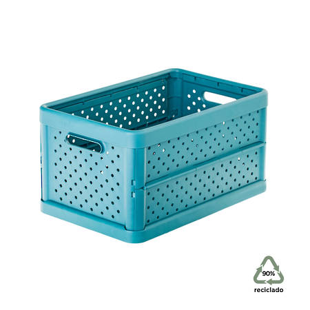 Foldable Crate 11.3ltr Stone Blue - NEW