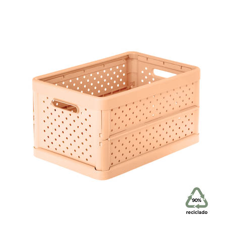 Foldable Crate 11.3ltr Peach Pink - NEW