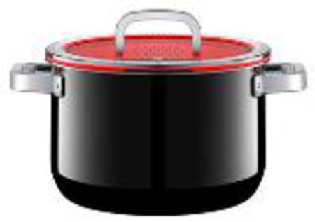 High Casserole with Lid 24cm 6.4ltr - Black