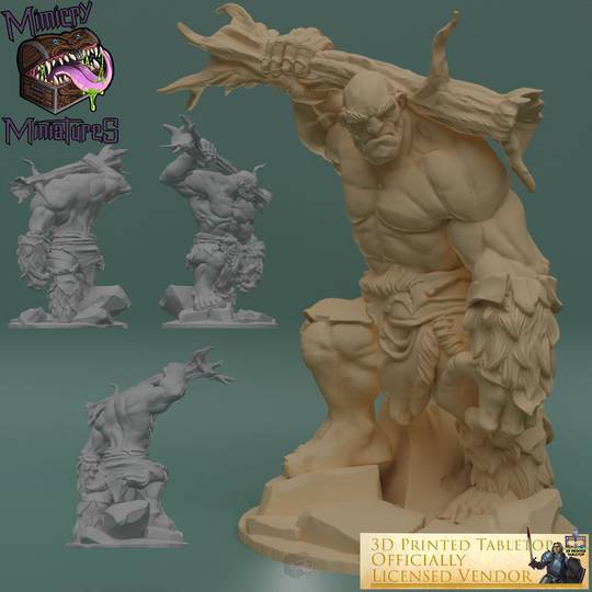 Hill Giant Ogi Skullcrusher - The Lost Adventures from 3D Printed Tabletop
