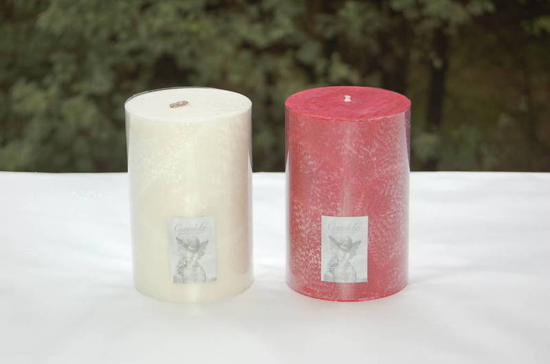 Candle - pillar 10x15 White,  fragranced