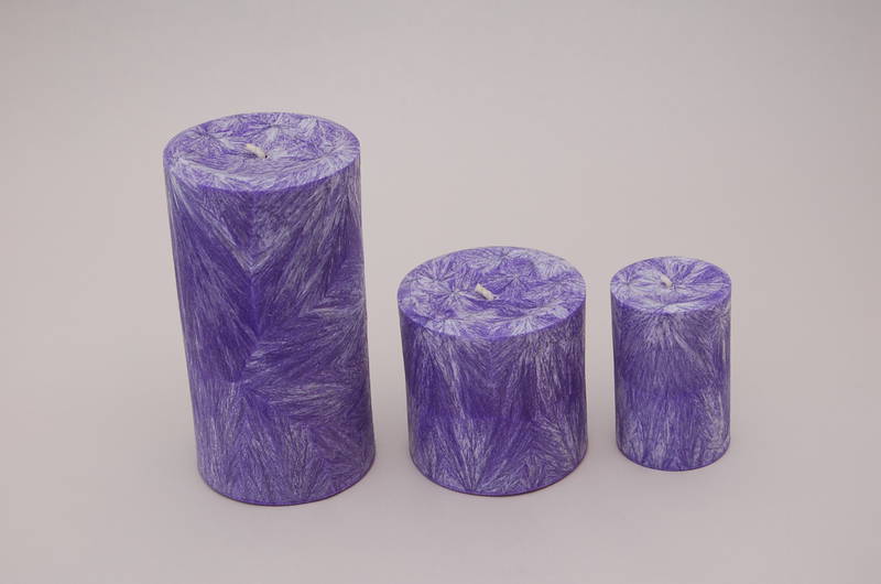 Ultra Violet 7.5x7.5 medium size Pillar Blueberry Fragrance