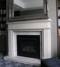Classical Victorian upright fireplace carved in Hinuera Stone