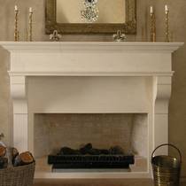 Large French Provincial mantle carved in Oamaru Limestone