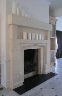 Large Tudor arch with recessed Overmantle