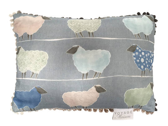 Voyage Maison - Folklore/Art House - Baary Linen Cushion - Cornflower