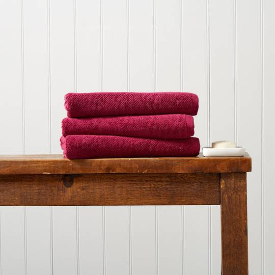 Seneca - Christy Brixton Towels, Hand Towels, Bath Mats - Magenta