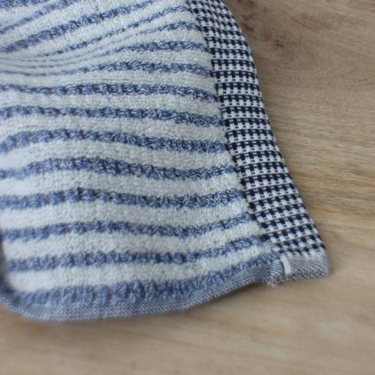 Seneca | Chambray Blue Stripe Bath Towels