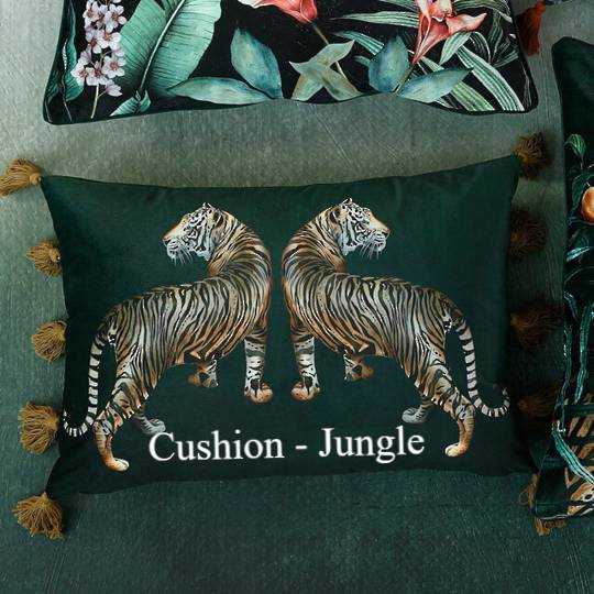 MM Linen - Avalana - Caspian Cushion - Jungle