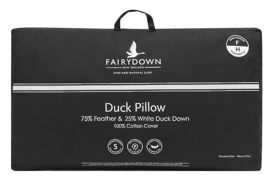 Fairydown  - Duck Feather & Down Pillow 75 percent Feather 25 percent Down - Medium