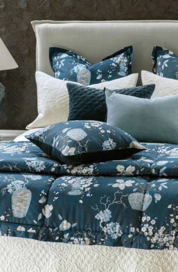Bianca Lorenne - Ikebana Comforter (Cushion-Pillowcases Sold Separately) - Teal