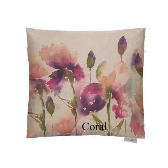 Voyage Maison - Iris Cushion - Coral/Indigo/Lemon/Pastel