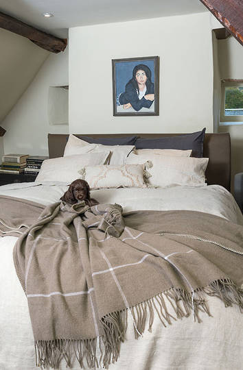 MM Linen - Darcy NZ Wool Throw - Taupe