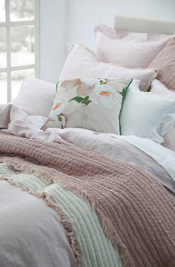 MM Linen - Tali Cotton Throw - Blush