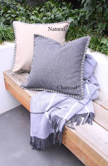 MM Linen - Kalo Outdoor Cushions - Pair - Charcoal