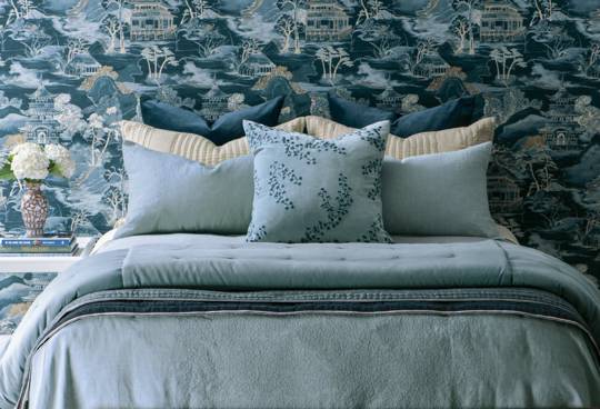 Bianca Lorenne - Sakura Bedspread (Pillowcases-Eurocases Sold Separately) - Duck Egg