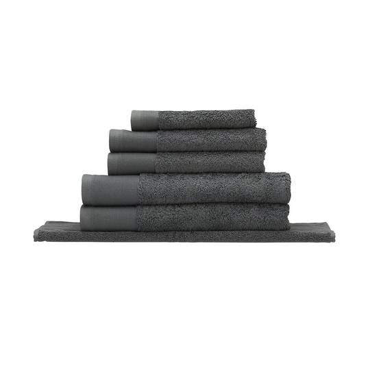Seneca - Vida Organic Towels, Face Clothes, Hand Towels, Bath Mats - Charcoal