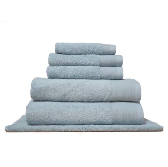Seneca - Vida Pure Organic Cotton Towels - Face Cloths, Hand Towels, Bath Mats, Bath Sheets - Powder Blue