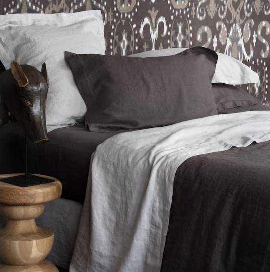 Seneca - Vida Linen Sheets / Pillowcases - Charcoal