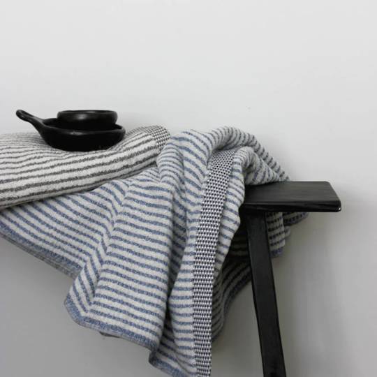 Seneca - Chambray Stripe Bath Towels