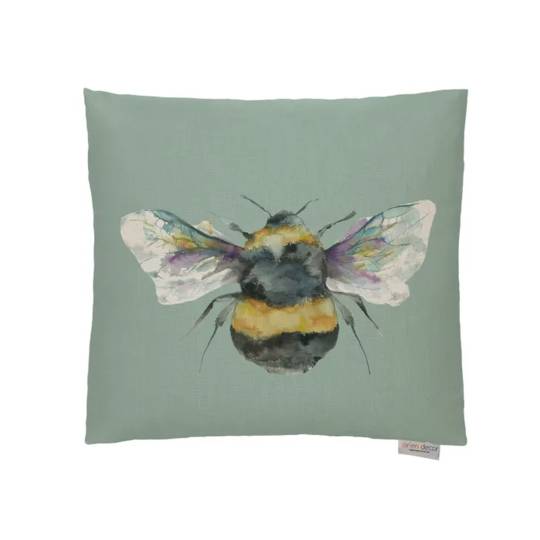 Voyage Maison - Bee Cushions - Duckegg/ Linen/Silver/Slate
