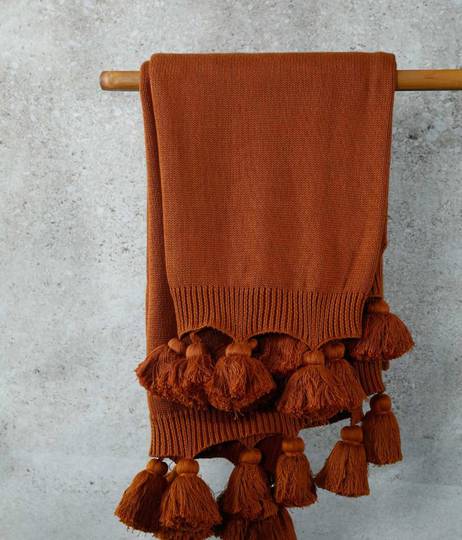 MM Linen - Birch Throw - Terracotta