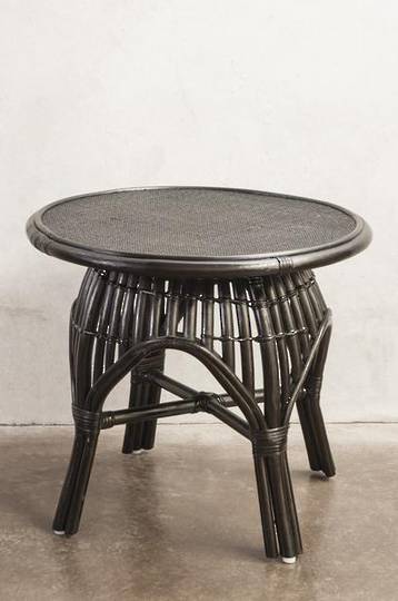 Bianca Lorenne - Bosa Black Rattan Bedside/Coffee Table