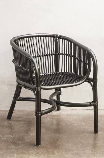 Bianca Lorenne - Campania Black Ratten Armchair