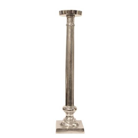French Country - Como Candle Stick - Medium - Silver
