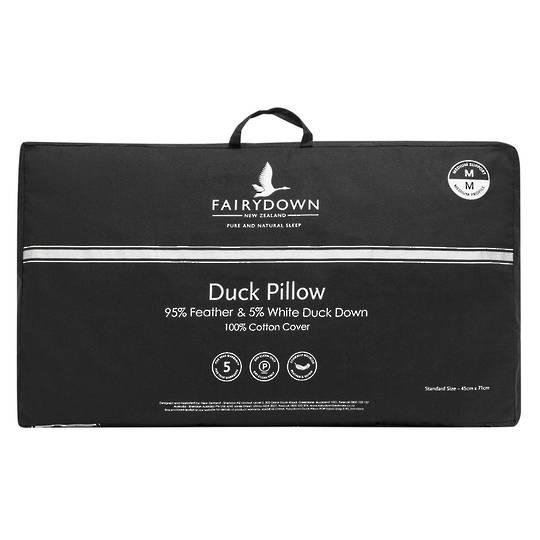 Fairydown  - Duck Feather & Down Pillow 95% Feather 5% Down - Medium
