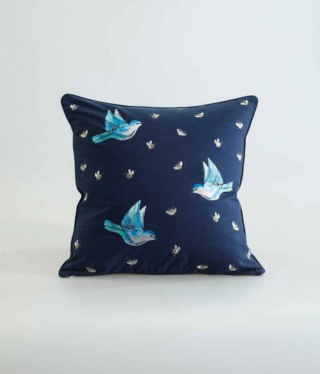 MM Linen Flyaway Cushion - Navy