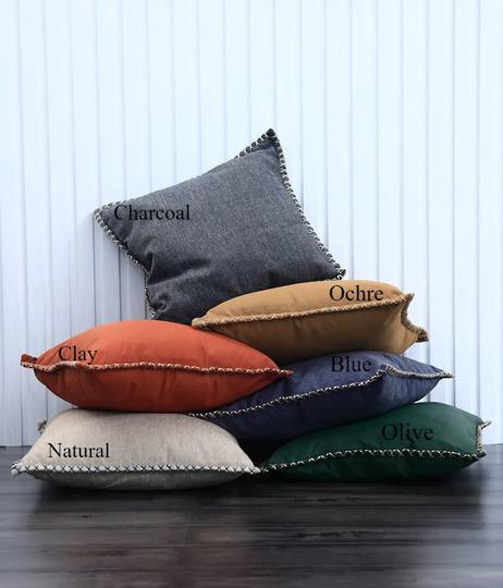 MM Linen - Kalo Outdoor Cushions - Pair - Blue