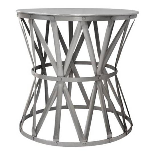 French Country - Large Nickle Drum Table