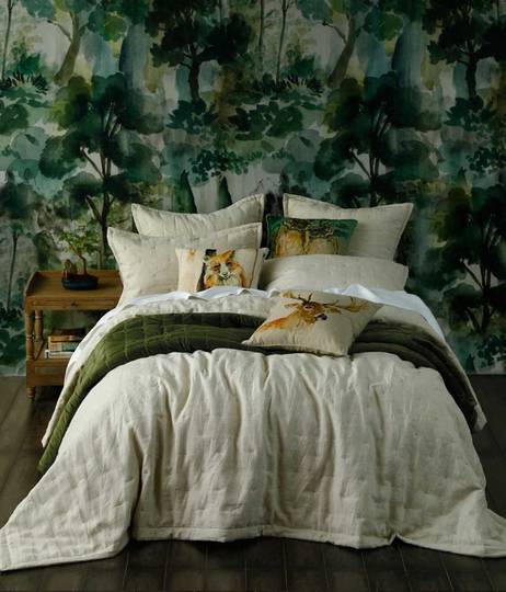 MM Linen - Laundered Linen Bedspread Set - Natural