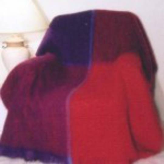 New Zealand Made Windermere Mohair Plaid Throw - Berry
