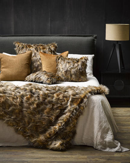 Heirloom Exotic Faux Fur - Cushions and Throws - Red Fox