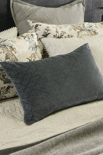 Bianca Lorenne - Sashiko Cushion - Charcoal