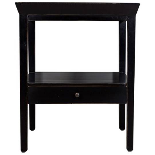 French Country - Santiago Bedside Table - Black