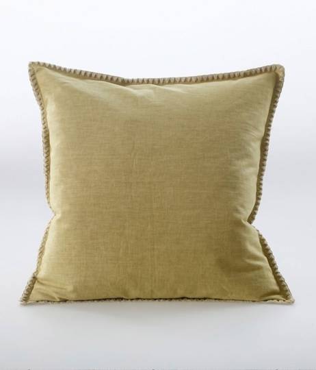 MM Linen - Stitch Cushion - Ochre
