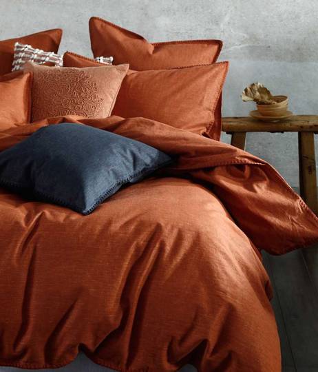 MM Linen - Stitch Duvet Set/Eurocase Set - Clay