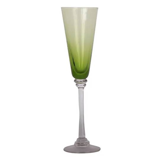 French Country - Talbot Champagne Glass - Green