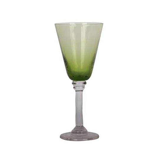 French Country - Talbot Wine Glass - Green