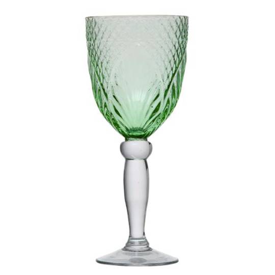 French Country - Vintage Green Goblets