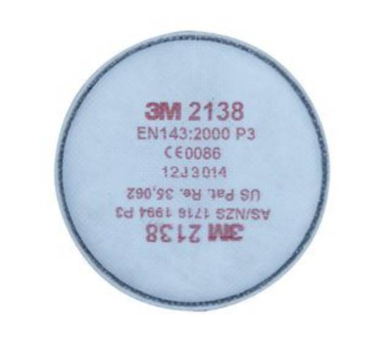 3M™ Particulate Filter 2138, P2/P3, with Nuisance Level Organic Vapour Relief
