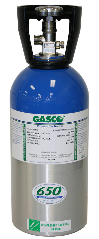 GASCO 650ES Ecosmart Refillable Cylinder - Multi Gas Mix