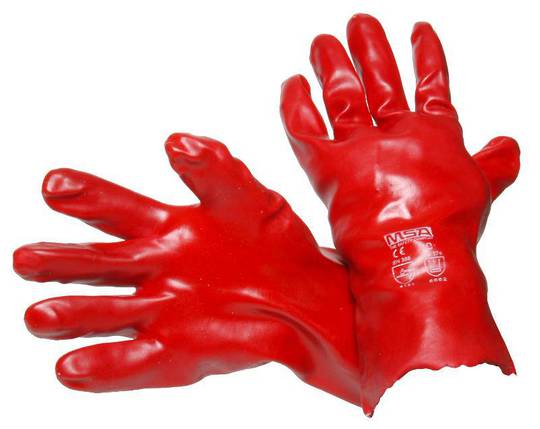 Red PVC Coated Gloves