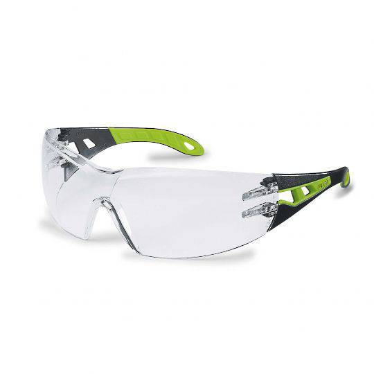 Uvex Pheos Black/Green Frame Spectacles - Clear HC-AF