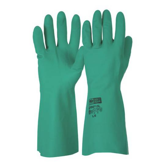 Green Nitrile Chemical Resistant Gloves