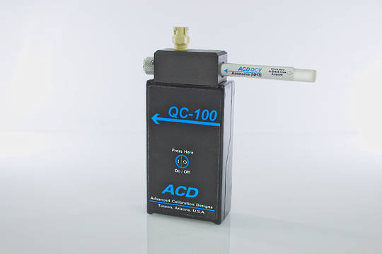 ACD QC-100 Calibration Gas Bump Tester (NH3, C6H14, HCl, C7H8)